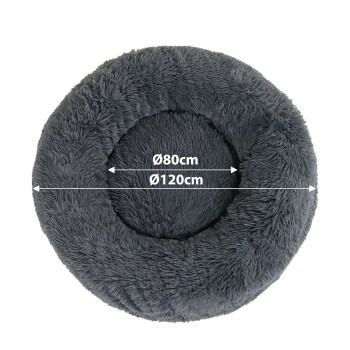 Donutbett dunkelgrau XXXXL