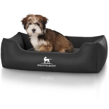 Kunstleder Hundebett Sidney schwarz M-L