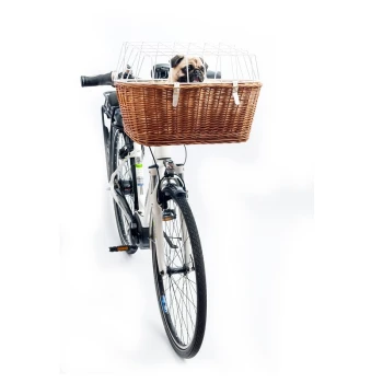 Koszyk rowerowy do przewozu zwierząt wiklina