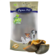 Lyra Pet Nature Power Haustierfutterverpackung mit einem beigen Beutel, der Bilder eines Hundes, einer Katze und eines Greyhounds sowie Schalen-Snacks zeigt.