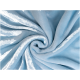 Weiche, hellblaue Tierdecke, die in einem Spiraldesign angeordnet ist und ihre plüschige Textur und gemütliche Erscheinung zeigt.