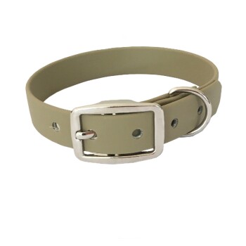 21-30cm HU Biothane Halsband beige 40 cm, 50 cm