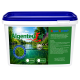 Weißer Kunststoffbehälter mit der Aufschrift 'Aqua-Cereal Sauerstoff - Plus', mit einem Griff und einem Wassertropfendesign.