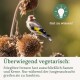 Orni-Logo mit Vögeln und Waldhintergrund, deutscher Text über den Erhalt der Biodiversität und die Bereitstellung von Qualitätsfutter für heimische Vogelarten.