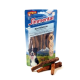 Un sac de Simmental Rind Milksticks pour chiens, présentant un chien noir et blanc sur le devant, avec des milksticks affichés devant.