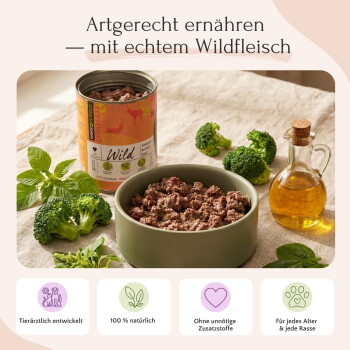 Bild, das FAVLY-Hundefutter mit herkömmlichem Hundefutter vergleicht und Vorteile wie frische Zutaten, Transparenz und Kochstil hervorhebt.