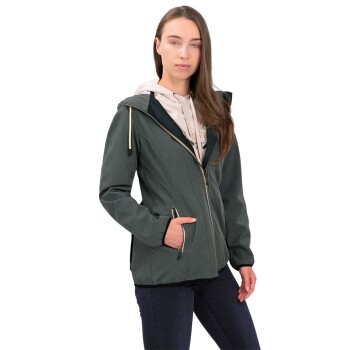 Knuffelwuff Damen Softshell Jacke Manhattan khaki 44 - EU