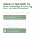 Natürliche Nährstoffe für eine gesunde Ernährung, die essentielle Omega-3- und Omega-6-Fettsäuren sowie Vitamin E als Antioxidans hervorhebt.