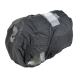 Schwarze Haustierwindel mit elastischen Rändern, mit einem Loch für den Schwanz, entworfen für Komfort und Benutzerfreundlichkeit.