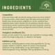Ingredients list for a hypoallergenic pet food, featuring lamb meal, rice, and various nutrients; includes analytical and additive details.