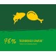 Gelbe Fisch- und Hühner-Icons auf grünem Hintergrund; Text: '78% TIERISCHES EIWEIß *Anteil am Gesamtprotein'.