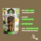 Verpackung für Zahnpflege-Snacks mit Algen und Grünkohl, die hohen Fleischanteil, getreidefrei und ethisch beschafft hervorhebt.
