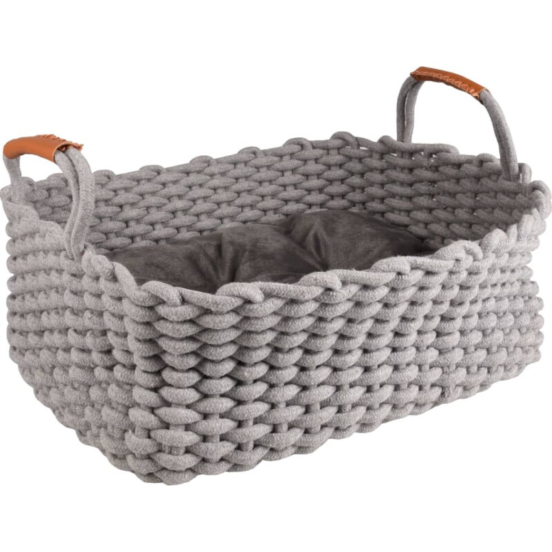 Flamingo Pet Products FLAMINGO Haustierkorb mit Kissen grau