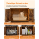 Ein vielseitiger Haustierschrank mit einer Katze in einer Katzentoilette, mit Text, der die Verwendung als Katzentoilettenschrank, Katzenhaus oder Aufbewahrungseinheit hervorhebt.