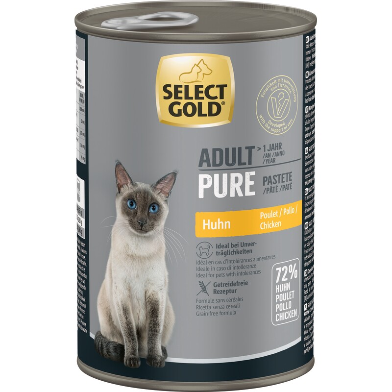 SELECT GOLD Pure Adult Paté kip 6x400 g