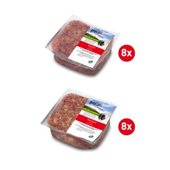 ProCani BARF-Paket pur Select + Vital Rind Paket 16×500 g