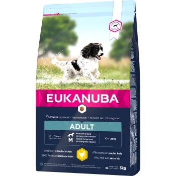 Trockenfutter Hund Active Medium Breed Adult, mit Huhn 3 kg