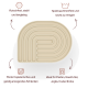 Beige Haustierleckmatte mit spiralförmigem Design; rutschfest, spülmaschinenfest und leicht zu reinigen für spielerisches, anregendes Lecken.