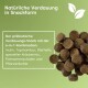 Präbiotischer Verdauungs-Snack für Haustiere, mit 6-in-1 Kombination: Inulin, Topinambur, Bierhefe, Kräutermix, Flohsamen und Pflanzenkohle.