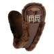 Braune Haustierpflege-Handschuh mit weichem Futter und verstellbaren Riemen, entworfen für komfortable Nutzung.