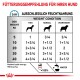 Fütterungsanleitung für Hunde auf Deutsch, die Portionen basierend auf Gewicht (5-40 kg) und Zustand (dünn, normal, übergewichtig) sowie Wasseranweisungen detailliert.