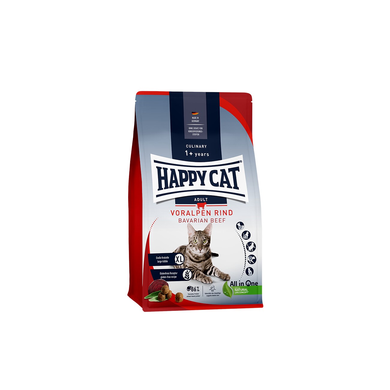 Happy Cat Culinary Adult Voralpen Rind Marha 1,3kg - macskatáp felnőtt macskáknak - 15% kedvezmény
