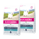 Nourriture pour chiens Eukanuba spécifique à la race pour Terriers blancs des Highlands, présentant un chien blanc sur un chemin, étiqueté "Adult" et 2,5 kg.