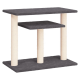 Grau Katzenbaum mit zwei Plattformen und beigen Kratzpfosten. Ideal für das Spielen und Ausruhen von Katzen.