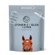 2 kg Verpackung für Pferdeergänzungsmittel mit der Aufschrift "Vitamin E / Selen & Lysin," mit dem Gesicht eines Pferdes und "Optimale Unterstützung für Muskulatur & Leistung."
