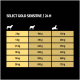 Diagramm, das die Fütterungsempfehlungen für Select Gold Sensitive Haustierfutter zeigt, mit täglichen Mengen für Hunde und Katzen basierend auf dem Gewicht.