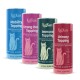 KatKare-Futtermittel-Dosen für Katzen: Mobility, Strong Heart, Immune und Urinary Topping, jeweils mit Katzenillustration.