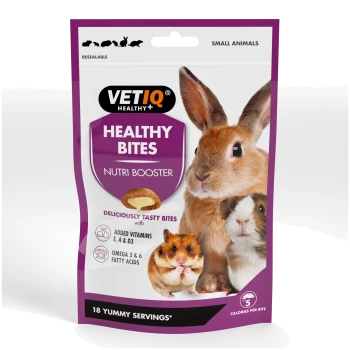 VETIQ Healthy Bites Nutri Booster pouch with rabbit, guinea pig, hamster; 18 servings, 5 cal/bite