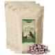 Lyra Horse 3-MIX Karotte-Himbeer-Kräuter-Leckerli Kraftbeutel mit grünem Etikett und rosa/braunen Pellet-Leckerlis.