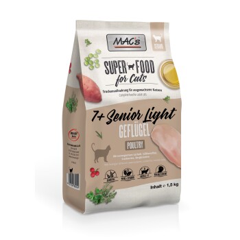 Cat +7 Senior Trockenfutter Light Geflügel 1,5 kg