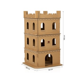 Katzenburg XL aus Pappe