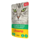 Katzenfutterbeutel mit einer Nahaufnahme des Gesichts einer Katze, beschriftet mit 'PATÉ' und 'Josera', mit Text, der Huhn und Petersilie als Zutaten angibt.