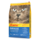 Josera Marinese Katzenfutterbeutel mit einer Nahaufnahme des Gesichts einer Katze, beschriftet mit "Getreidefrei" und "Hypoallergen", mit Nährwertangaben.