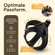 Softgeschirr Katze mit Leine anthrazit/ schwarz XS