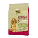 Select Gold Medium Adult Hundefutterbeutel, 11-25 kg, mit der Aufschrift "Sensibel" und Zutaten aus Ente und Kartoffel.