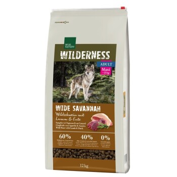 REAL NATURE WILDERNESS Maxi Adult Wide Savannah mit Wildschwein, Lamm & Ente 12 kg