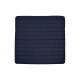 Marineblaues Haustierdecke mit einem gesteppten Design, mit horizontalen Nähten für zusätzliche Textur und Komfort.