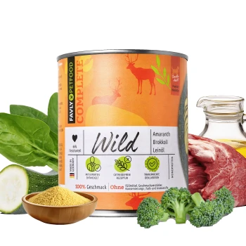 Nassfutter Wild mit Amaranth, Brokkoli & Leinöl 6x800 g