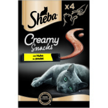 sheba sachets creamy snacks poulet 44x12 g