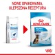 Dwie torby z karmą dla psów: po lewej "Royal Canin Pediatric Junior" dla dużych psów, po prawej "Royal Canin Puppy Maxi" dla szczeniąt, z grafiką szczeniaka.