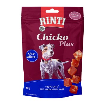 Chicko Plus 12 x 80 g Kostki serowe z kaczką