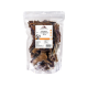 Tackenberg getrocknete flache Rinder-Hundesnacks 500 g in durchsichtigem wiederverschließbarem Beutel mit Etikett und Hundeillustration.