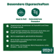 Green Petfood-Label: „Besondere Eigenschaften“ — Haut & Fell; getreidefrei; vegetarisches Hundefutter; ohne Zusatzstoffe.