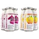 Flaschen von SmoothieDog Snacks für Hunde, beschriftet 'Sensitivo' und 'Immunio', mit Ansprüchen auf hypoallergene und immunstärkende Eigenschaften.