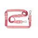 Pink verstellbare Hundeleine mit Metallclips und Ringen, mit "Max & Molly" Branding auf weißem Hintergrund.