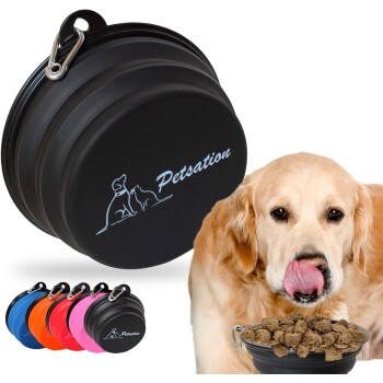Faltbarer Reisenapf 350+1000ml Set schwarz